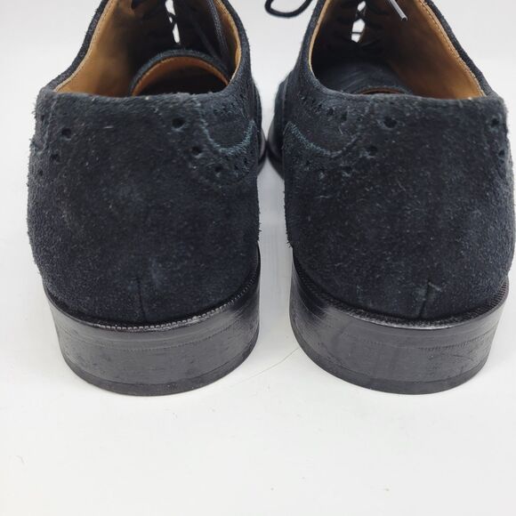 Shipton And Heneage Mens Black Suede Wingtip Premium Oxfords Size US 9 UK 8 main image 16